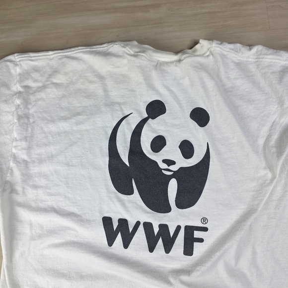 Vintage 90s World Wildlife Fund WWF Panda Shirt Single Stitch Size XL - Picture 8 of 9